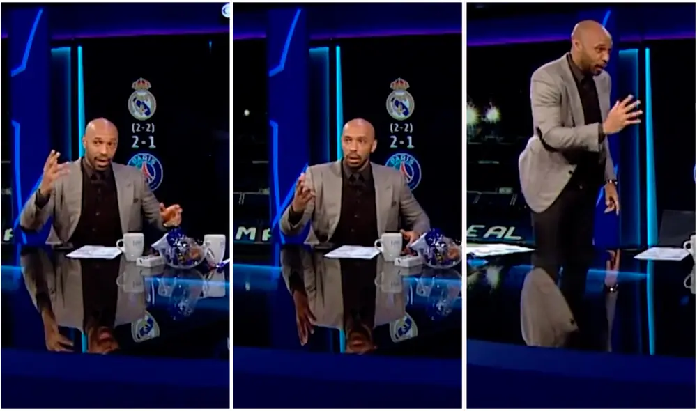 Henry y su reacción al gol de Benzema en el Real Madrid vs. PSG. Foto: composición/ captura CBS Sports Golazo Henry y su reacción al gol de Benzema en el Real Madrid vs. PSG. Foto: composición/ captura CBS Sports Golazo