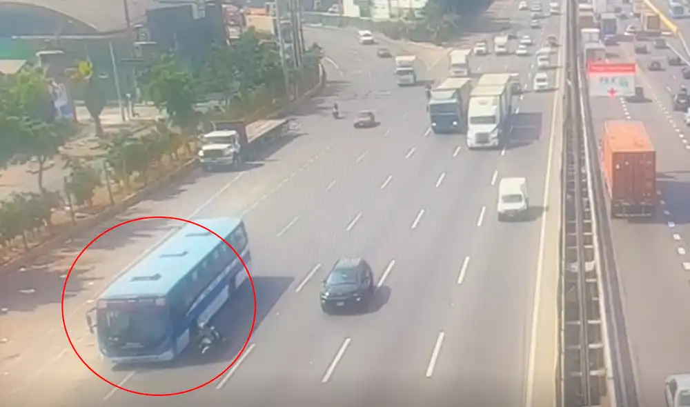 Policía perdió su mano por bus que la arrastró en la vía Evitamiento. Foto: difusión