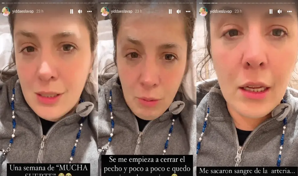 La ex chica reality compartió historias desde la clínica y luego desde su casa. Foto: Yiddá Eslava/Instagram