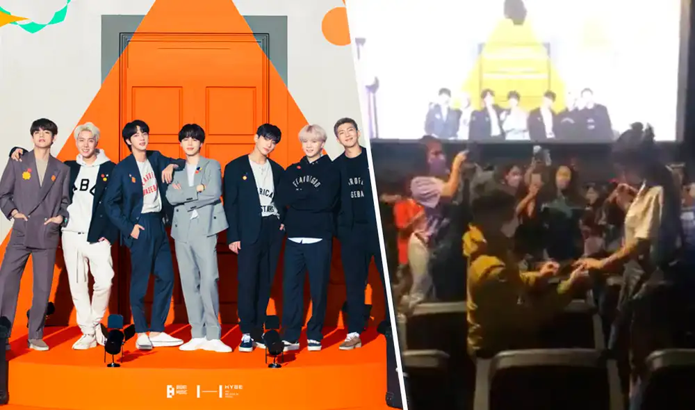 Permission to dance on stage: concierto de BTS se transmitió vía satélite en cines selectos. Foto: composición/BIGHIT/captura Twitter