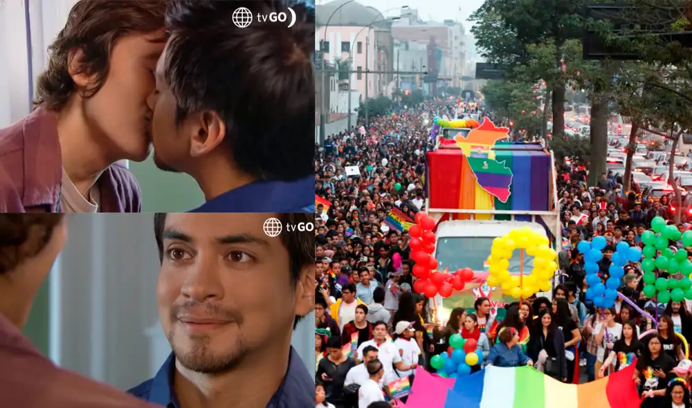 Un beso entre dos personajes masculinos pone sobre la mesa la importancia de la representación LGTBIQ+ en la televisión nacional. Foto: composición/Renato Pajuelo/captura de América TV Un beso entre dos personajes masculinos pone sobre la mesa la importancia de la representación LGTBIQ+ en la televisión nacional. Foto: composición/Renato Pajuelo/captura de América TV