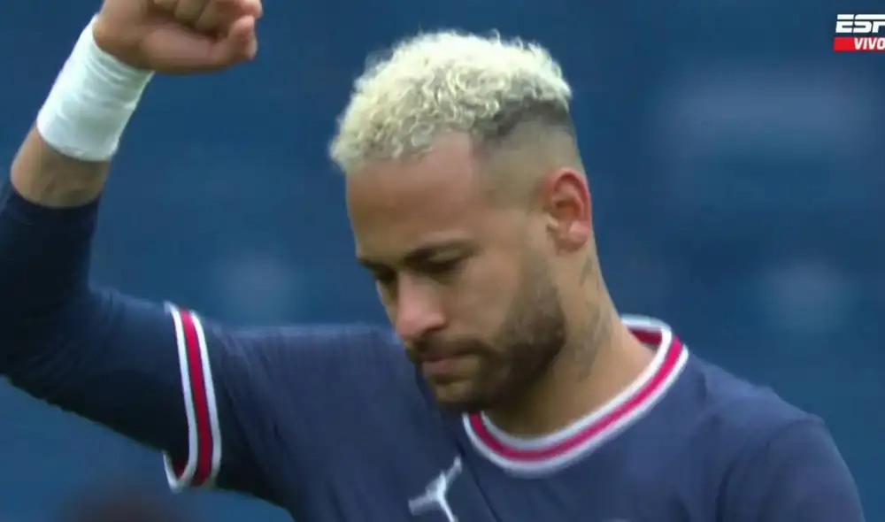 Neymar amplió la ventaja para el PSG en el Parque de los Príncipes. Foto: captura/ESPN Neymar amplió la ventaja para el PSG en el Parque de los Príncipes. Foto: captura/ESPN