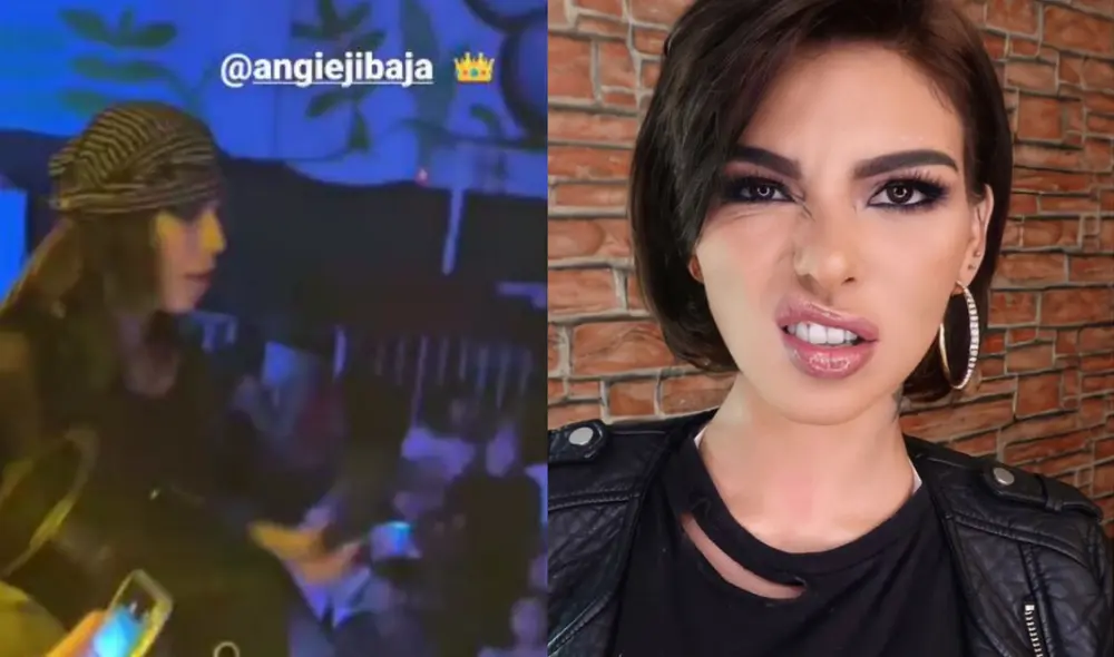 Angie Jibaja se siente contenta de animar shows en discoteca y pide que sus fanáticos le compartan fotos del último evento en el que estuvo. Foto: composición/ Instagram Angie Jibaja