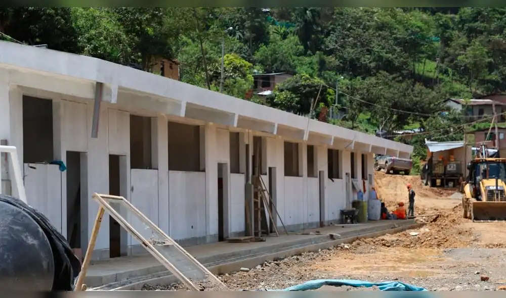 Caserío La Cordillera de San Ignacio tendrá un moderno colegio. Obra tiene un avance del 60%. Foto: GRC. Caserío La Cordillera de San Ignacio tendrá un moderno colegio. Obra tiene un avance del 60%. Foto: GRC.