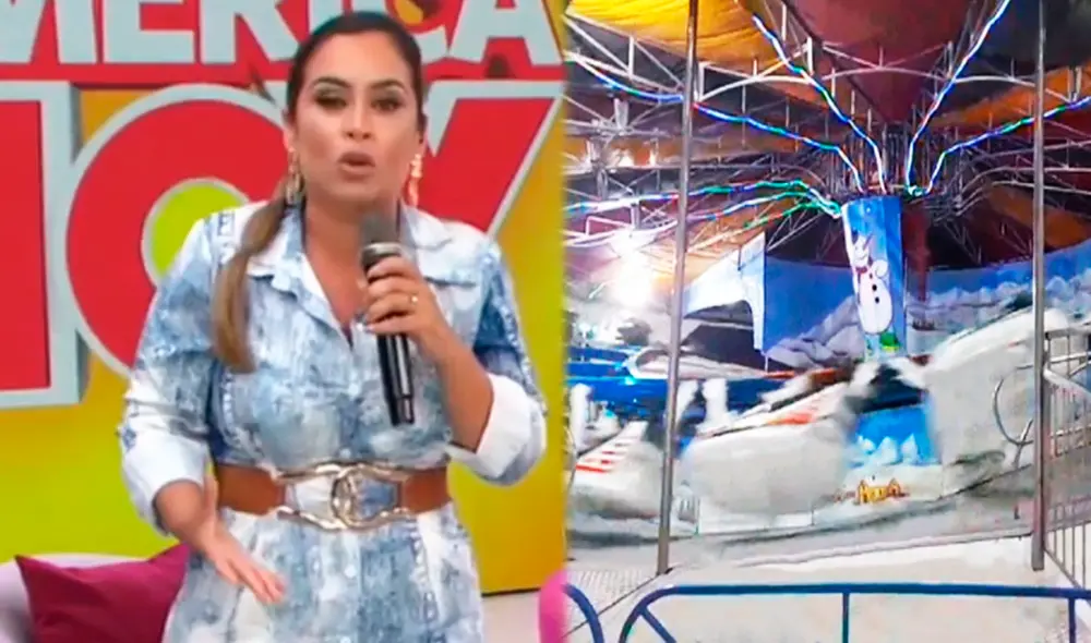 Ethel Pozo lamentó el incidente en Play Land Park. Foto: capturas América TV