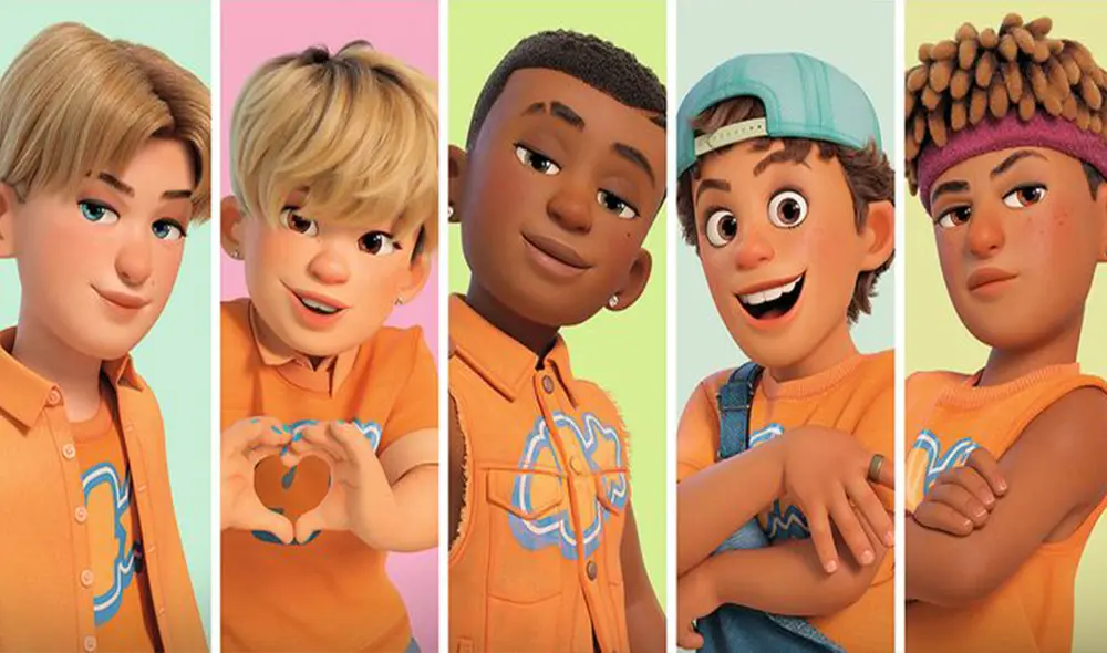 4 *Town es la boy band que sale en "Red", la nueva película de Disney. Foto: Pixar