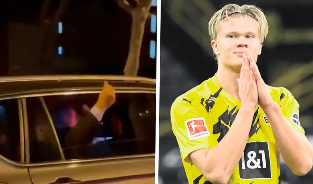 Erling Haaland podría no llegar a FC Barcelona. Foto: AFP/ captura Vídeo @morong10