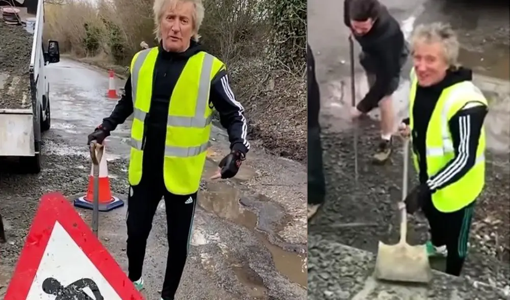 Rod Stewart hizo un llamado de atención a sus autoridades por no reparar las carreteras. Foto: captura Rod Stewart/Instagram