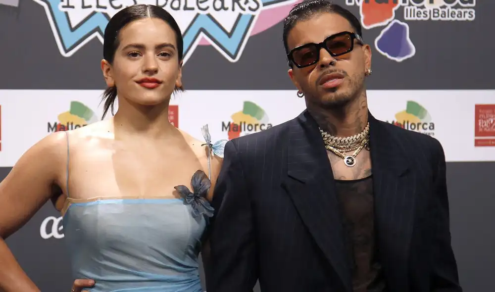 Rauw Alejandro y Rosalía conforman una de las parejas más sólidas en el espectáculo internacional. Foto: EFE