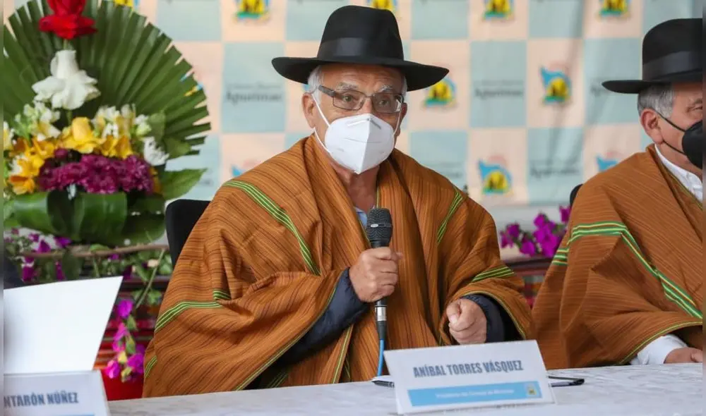 Aníbal Torres se pronunció sobre la coyuntura política desde Apurímac. Foto: PCM Aníbal Torres se pronunció sobre la coyuntura política desde Apurímac. Foto: PCM