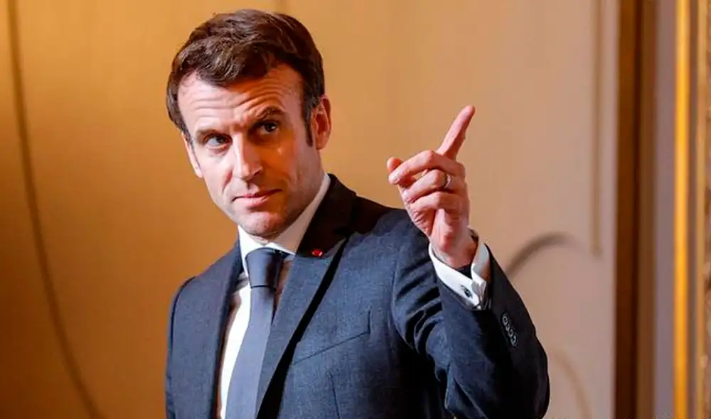 El presidente francés, Emmanuel Macron, anunció el jueves 10 de marzo su candidatura a los comicios presidenciales de abril. Foto: AFP