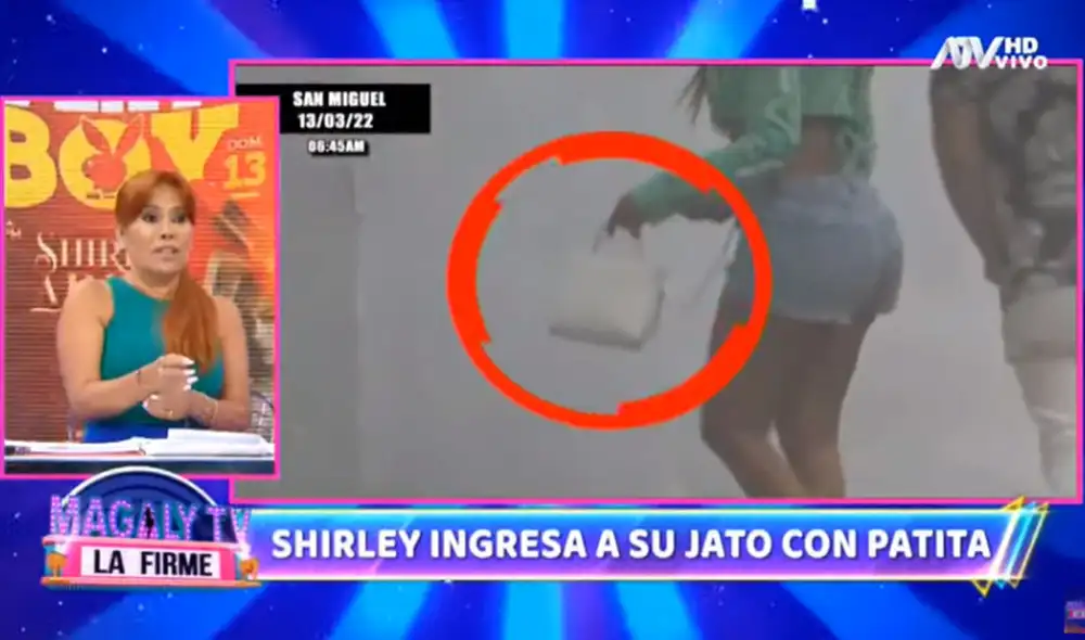 Magaly Medina se preguntó en qué momento le robaron a Shirley Arica su cartera, si llegó con ella a su casa. Foto: captura ATV Magaly Medina se preguntó en qué momento le robaron a Shirley Arica su cartera, si llegó con ella a su casa. Foto: captura ATV