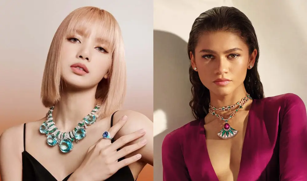 Lisa y Zendaya son embajadoras de BVLGARI. ¿Veremos a ambas artistas en la película de la marca italiana de lujo? Foto: composición BVLGARI