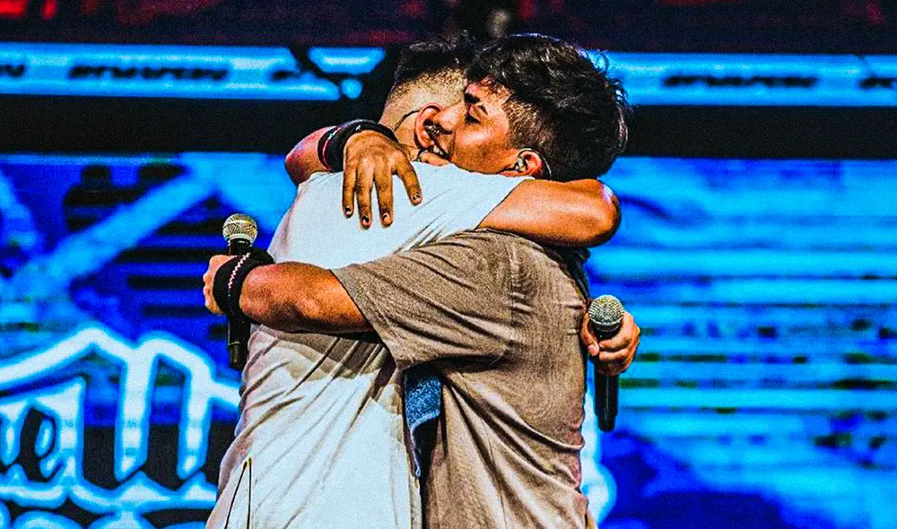 El abrazo de Litzen y Ramset tras descender de FMS Perú. Foto: Urban Roosters