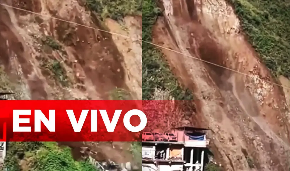 Derrumbe ocasionó gran conmoción entre los pobladores de la zona de Retamas. Foto: Said Velásquez / Twitter / Salud con lupa