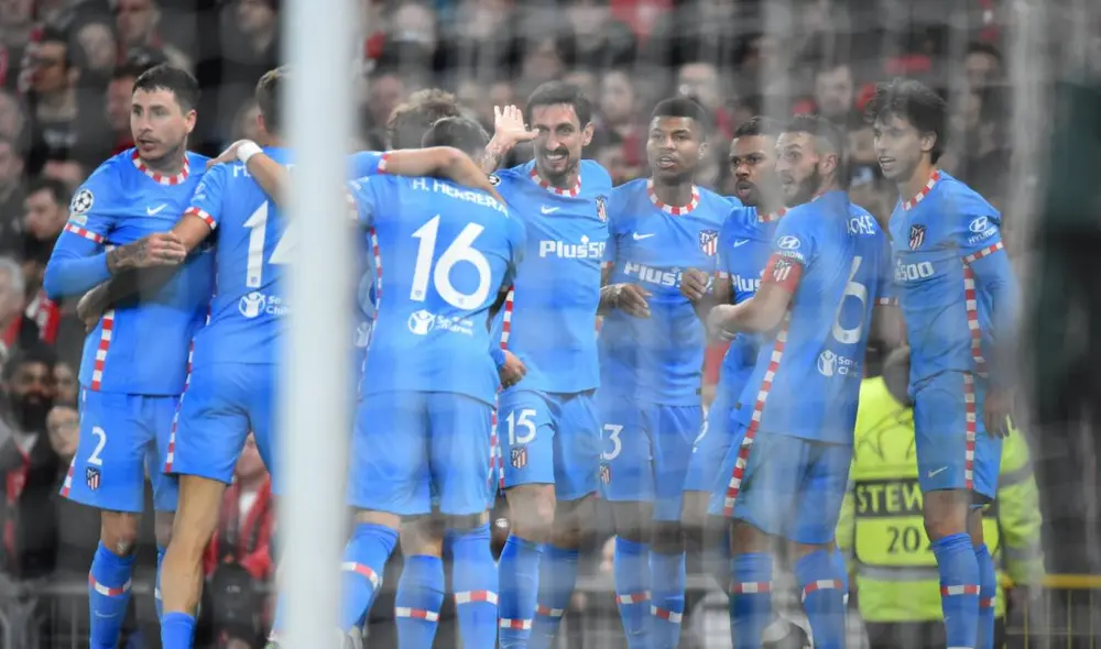 Los colchoneros avanzaron a la siguiente instancia tras eliminar al United. Foto: EFE Los colchoneros avanzaron a la siguiente instancia tras eliminar al United. Foto: EFE