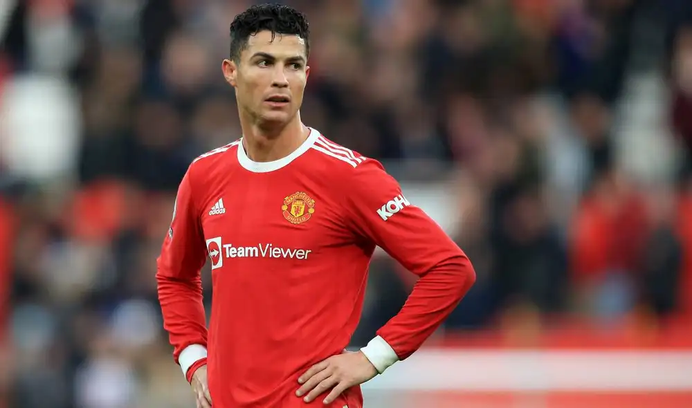 Cristiano Ronaldo sin títulos. En su primera temporada de su segunda etapa con Manchester United, CR7 perdió toda chance de levantar un trofeo. Foto: AFP