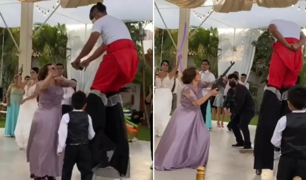 La viral escena protagonizada por la anciana logró ser compartida por los usuarios, quienes reaccionaron con divertidos comentarios. Foto: captura de TikTok