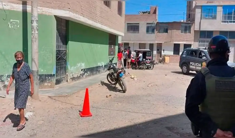 Policía llegó hasta el lugar donde se produjo el atentado contra Edgar Guevara Castro. Foto: PNP