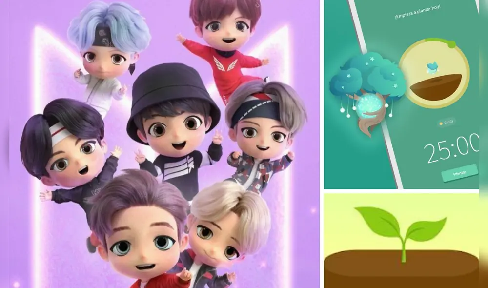 BTS sigue apoyando a la productividad de ARMY con Forest. Foto composición: Twitter y Play Store BTS sigue apoyando a la productividad de ARMY con Forest. Foto composición: Twitter y Play Store