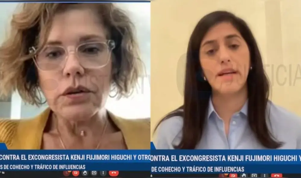 Mercedes Aráoz y María Alva fueron citadas como testigos en el juicio contra Kenji Fujimori. Foto: Justicia TV. Mercedes Aráoz y María Alva fueron citadas como testigos en el juicio contra Kenji Fujimori. Foto: Justicia TV.
