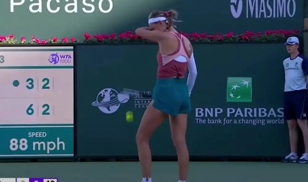 Por otro lado, la tenista bielorrusa terminó perdiendo el juego y quedó eliminada del Indian Wells. Foto: captura