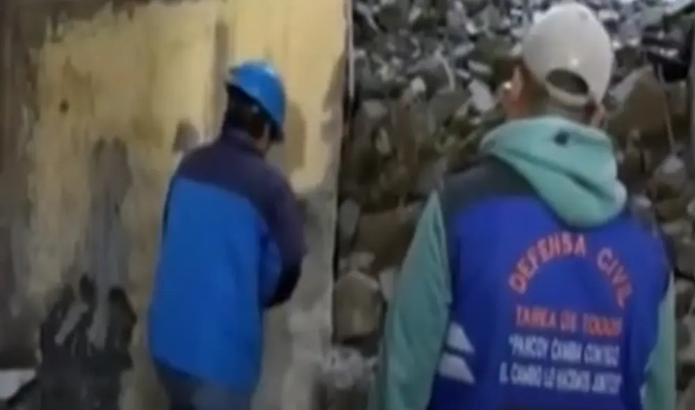 Hombre inició los trabajos por su cuenta alrededor de las 7.40 a. m. Foto: captura Canal N