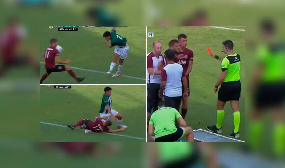 La jugada sucedió a los 11' del primer tiempo en el duelo entre Lanús y Banfield. Foto: ESPN