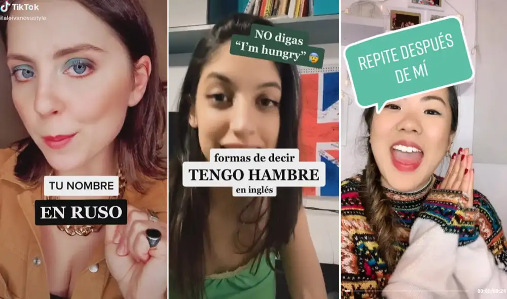 ¿Quieres aprender idiomas de manera rápida y sencilla? Sigue a estas cuentas en TikTok. Foto: captura de TikTok