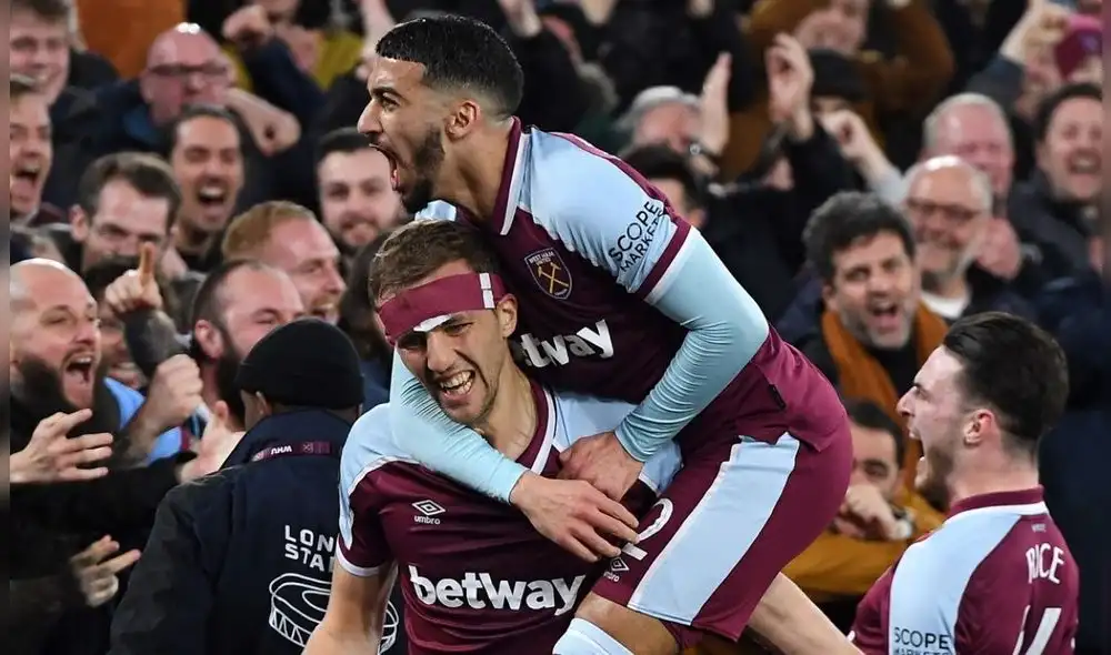 West Ham clasificó a los cuartos de final tras superar al Sevilla en el global (2-1). Foto: EFE.