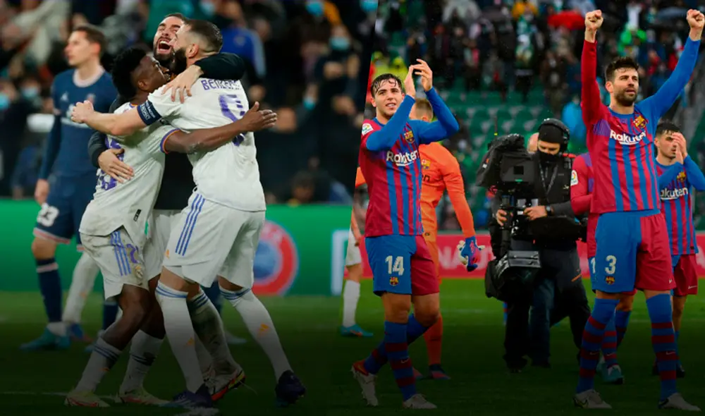 Real Madrid vs. FC Barcelona: el derbi se jugará el domingo 20 a las 3.00 p. m. (hora peruana). Foto: composición GLR/EFE/AFP Real Madrid vs. FC Barcelona: el derbi se jugará el domingo 20 a las 3.00 p. m. (hora peruana). Foto: composición GLR/EFE/AFP