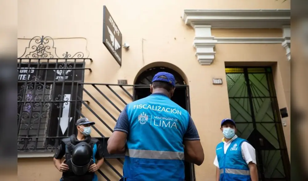 Se intervino un hostal y una cabina de Internet. Foto: MML Se intervino un hostal y una cabina de Internet. Foto: MML