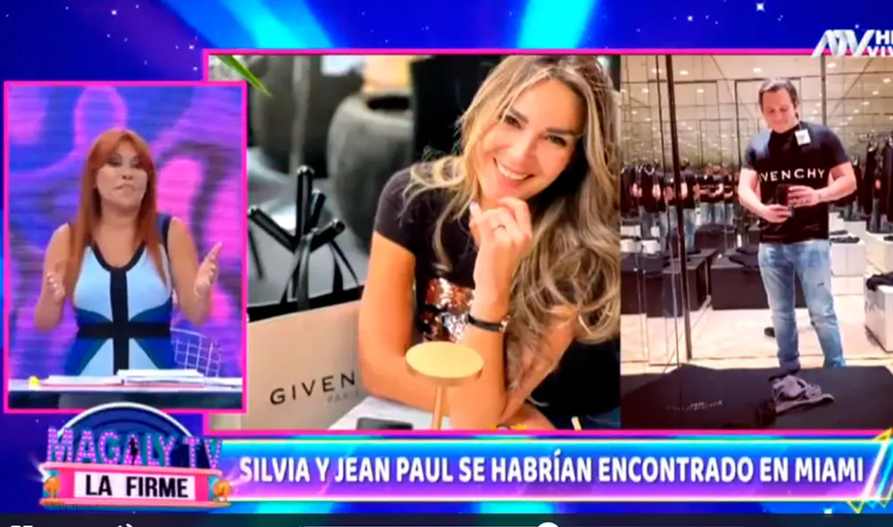 Silvia Cornejo y Jean Paul Gabuteau comparten fotos en Miami. Foto: captura/ATV