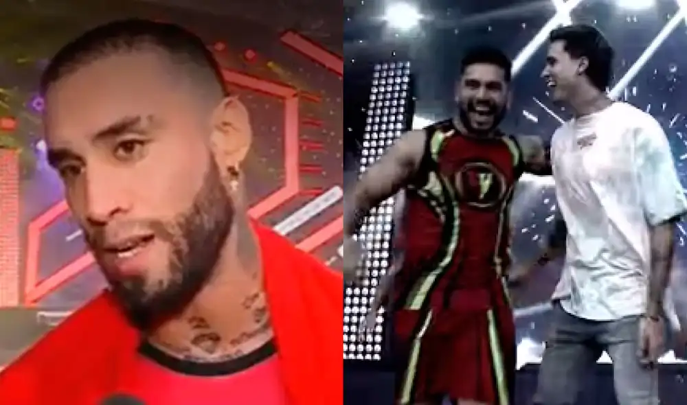 Jota Benz emocionado de compartir equipo con Gino Assereto en "Esto es guerra". Foto: captura América TV. Jota Benz emocionado de compartir equipo con Gino Assereto en "Esto es guerra". Foto: captura América TV.