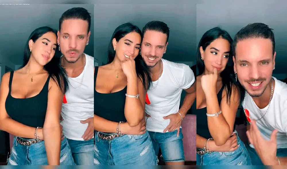 Anthony Aranda sube curioso video a redes sociales junto a Melissa Paredes. Foto: composición captura de TikTok