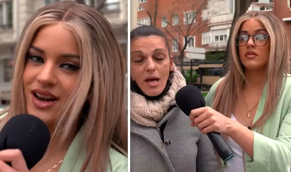 La cantante Rosalía jugó a ser reportera por un día y se sorprendió con las respuestas cuando consultó a transeúntes sobre su música. Foto: captura/El hormiguero La cantante Rosalía jugó a ser reportera por un día y se sorprendió con las respuestas cuando consultó a transeúntes sobre su música. Foto: captura/El hormiguero