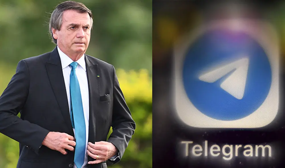 Jair Bolsonaro ha creado canales en Telegram tras la eliminación de algunos de sus contenidos en Youtube y Facebook. Foto: composición LR/AFP