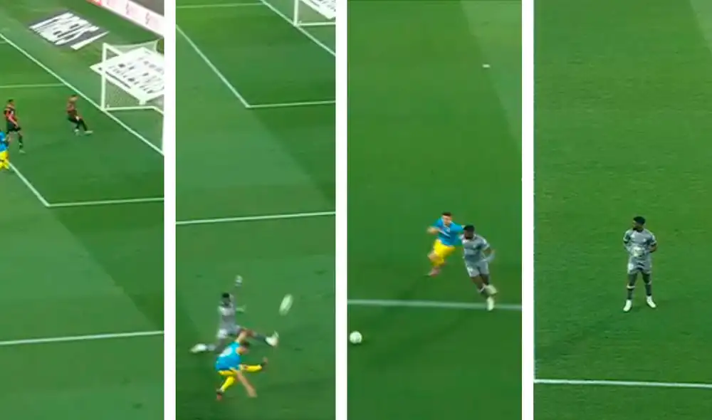 Tremendo blooper en fútbol francés durante el Lens vs Clermont. Foto: captura ESPN