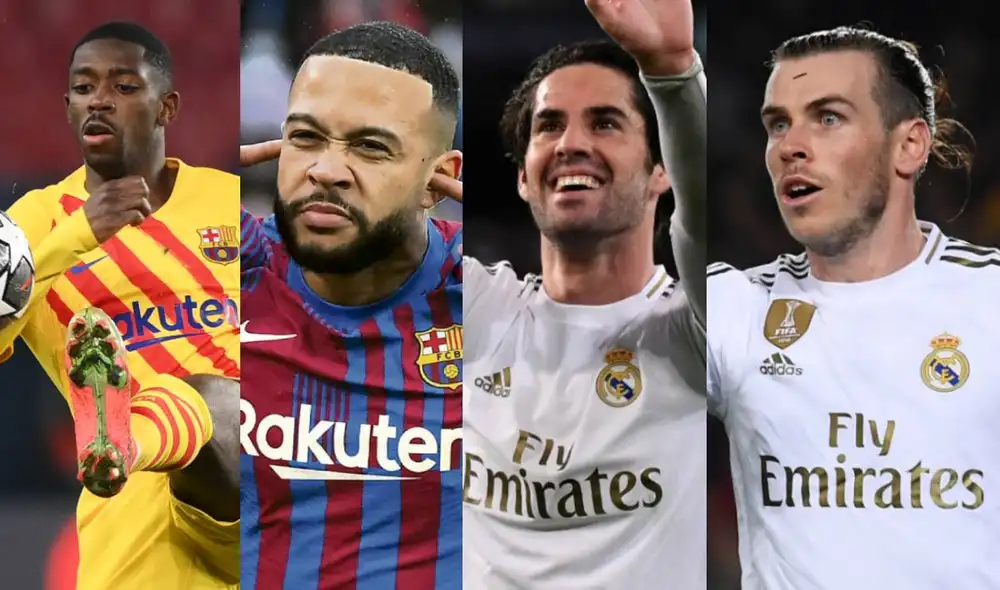 Jugadores madridistas y culés podrían jugar su último clásico español. El encuentro será este domingo 20 en el Bernabéu. Foto: composición AFP