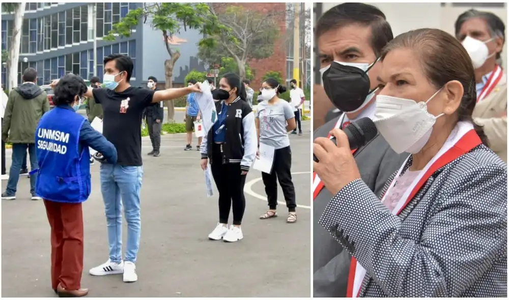 Rectora de San Marcos aseguró que la prueba será reprogramada y "el pago de los postulantes está asegurado". Foto: composición LR/UNMSM