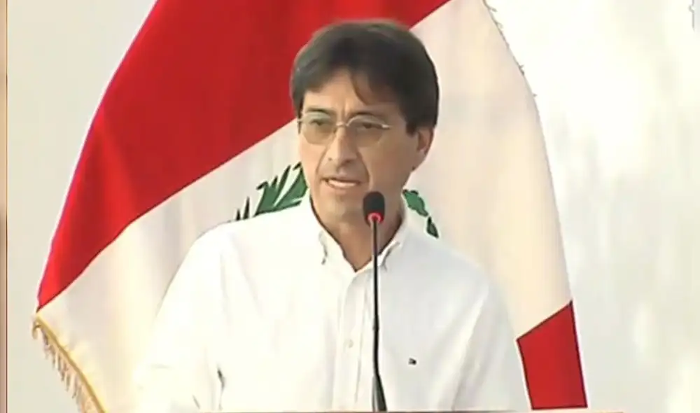 Gobernador Benavente participó en evento, junto al presidente Pedro Castillo. Foto: captura video TV Perú