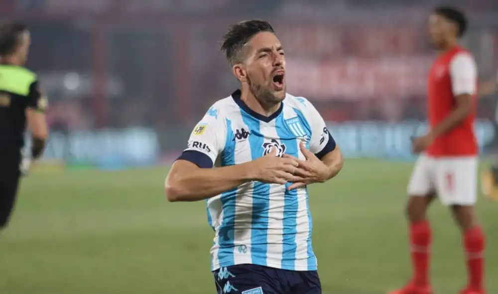 Hauche abrió el marcador para Racing. La Academia se llevó el triunfo en el Libertadores de América. Foto: Racing Hauche abrió el marcador para Racing. La Academia se llevó el triunfo en el Libertadores de América. Foto: Racing