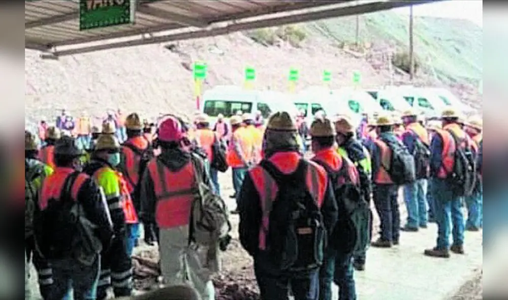 Todo detenido. Mineral no puede ser transportado por el paro. Trabajadores en desconcierto. Foto: difusión