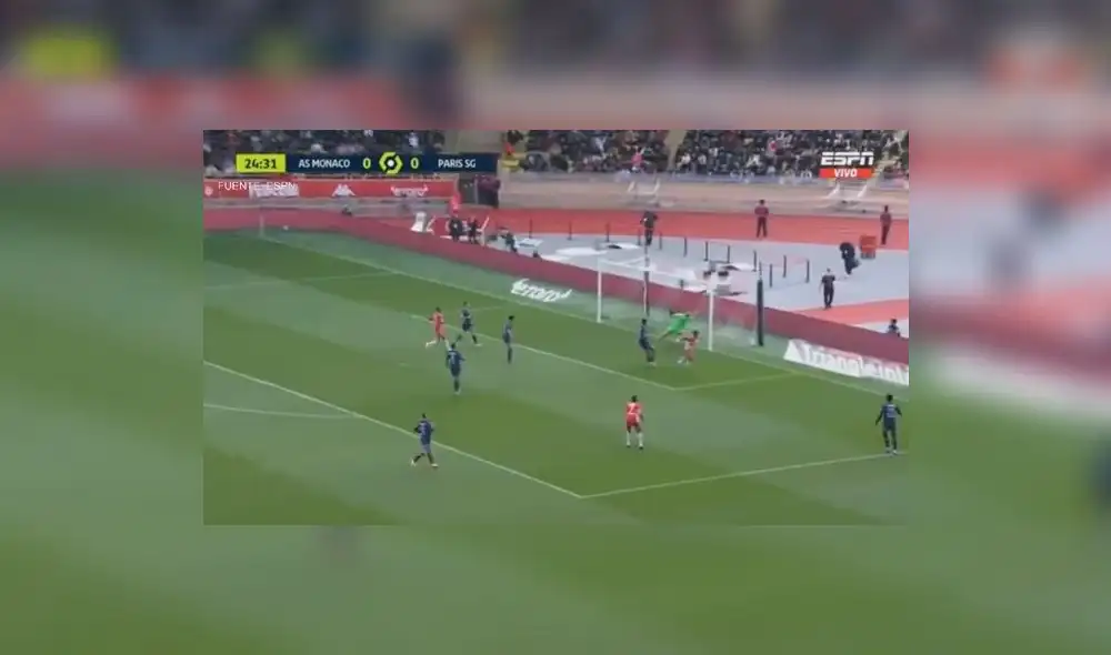 PSG vs. AS Mónaco: Ben Yedder anotó para los locales el 1-0 sobre los parisinos. Foto: captura ESPN