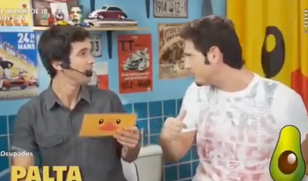 Jesús Alzamora se equivocó al explicar el significado de la jerga "palta" durante un programa en vivo. Foto: Ocupados/captura