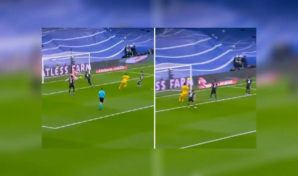 Barcelona pudo abrir el marcador en el Bernabéu, pero Courtois se lució con una doble atajada. Foto: DirecTV Sports