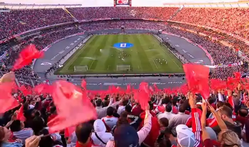 River vs. Boca: Miles de aficionados han acudido al estadio Monumental. Foto: Captura ESPN