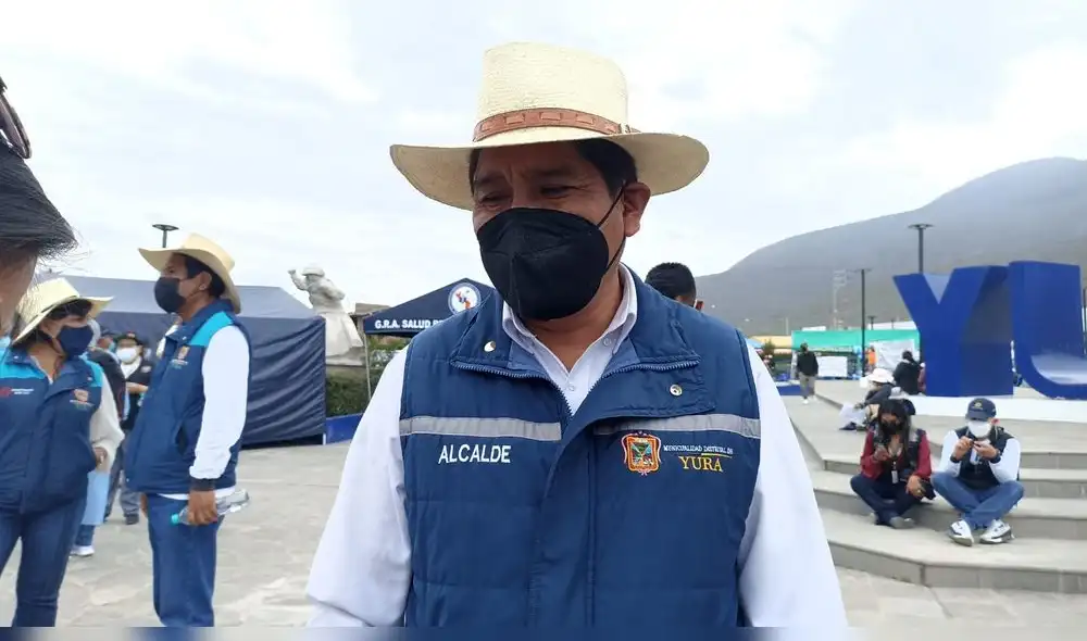 Arequipa. El alcalde de Yura, Néstor Chicaña, preocupado por situación en su distrito. Foto: URPI/Wilder Pari