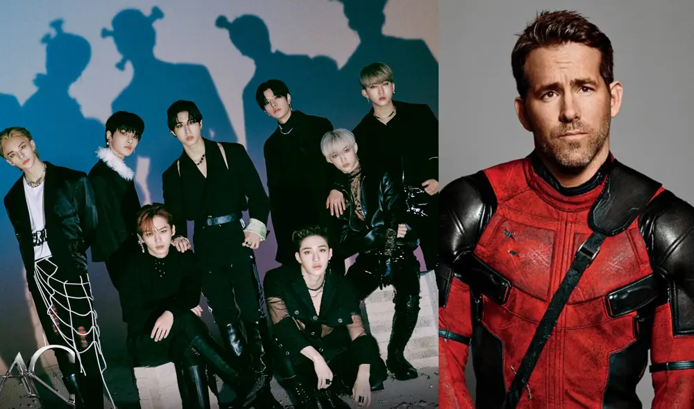 Descubre aquí las mejores interacciones de Stray Kids y Ryan Reynolds de los últimos años. Foto: composición La República/JYP/Marvel