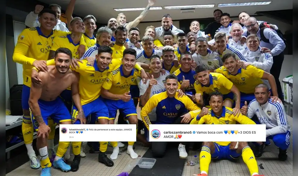 Boca Juniors le volvió a ganar a River Plate después de 5 años. Foto: Twitter Luis Advíncula/captura Instagram Carlos Zambrano